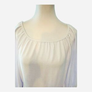 Elegant White‎ Blouse with Satin Detail